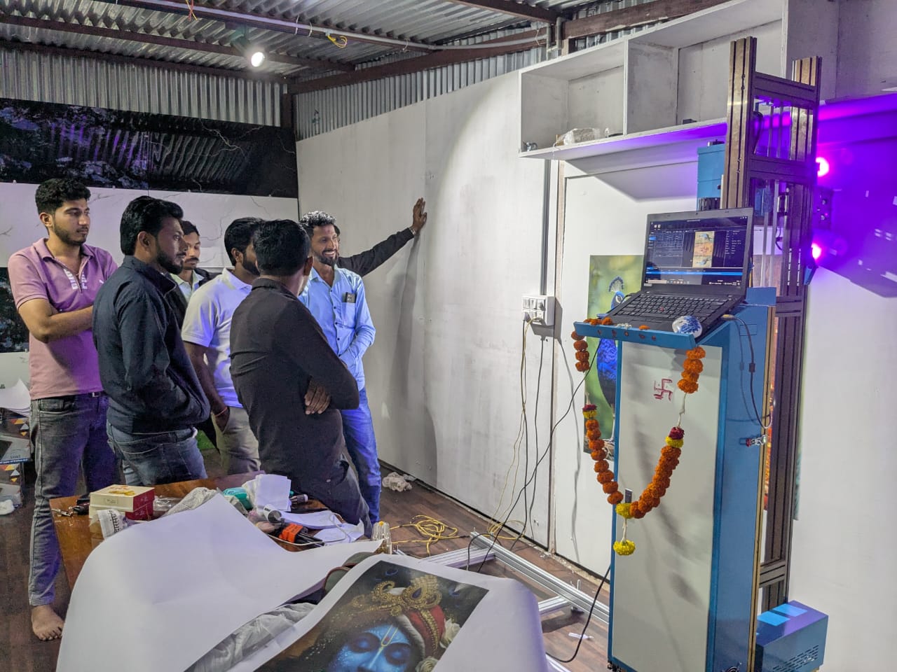 3D wall art team at work Bangalore
